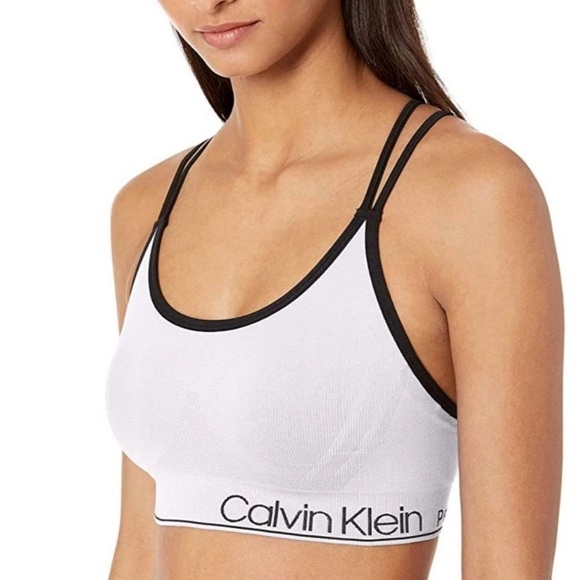 Calvin Klein Women's Performance Sports Bra Medium-Impact Racerback size S - Picture 2 of 6